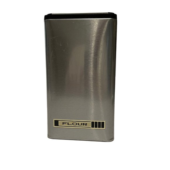 VTG Kromex lidded flour canister mid century modern usa rectangle Chrome Metal - Picture 1 of 12